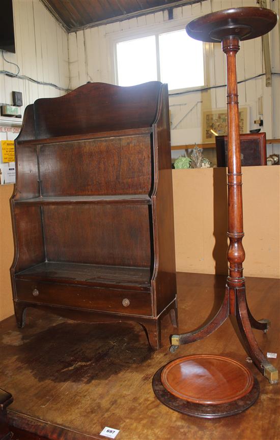 GIII mahogany torchere stand and a spare top